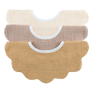 Soft Spot - Bloom Petal Organic Cotton Bibs - Set of 3
