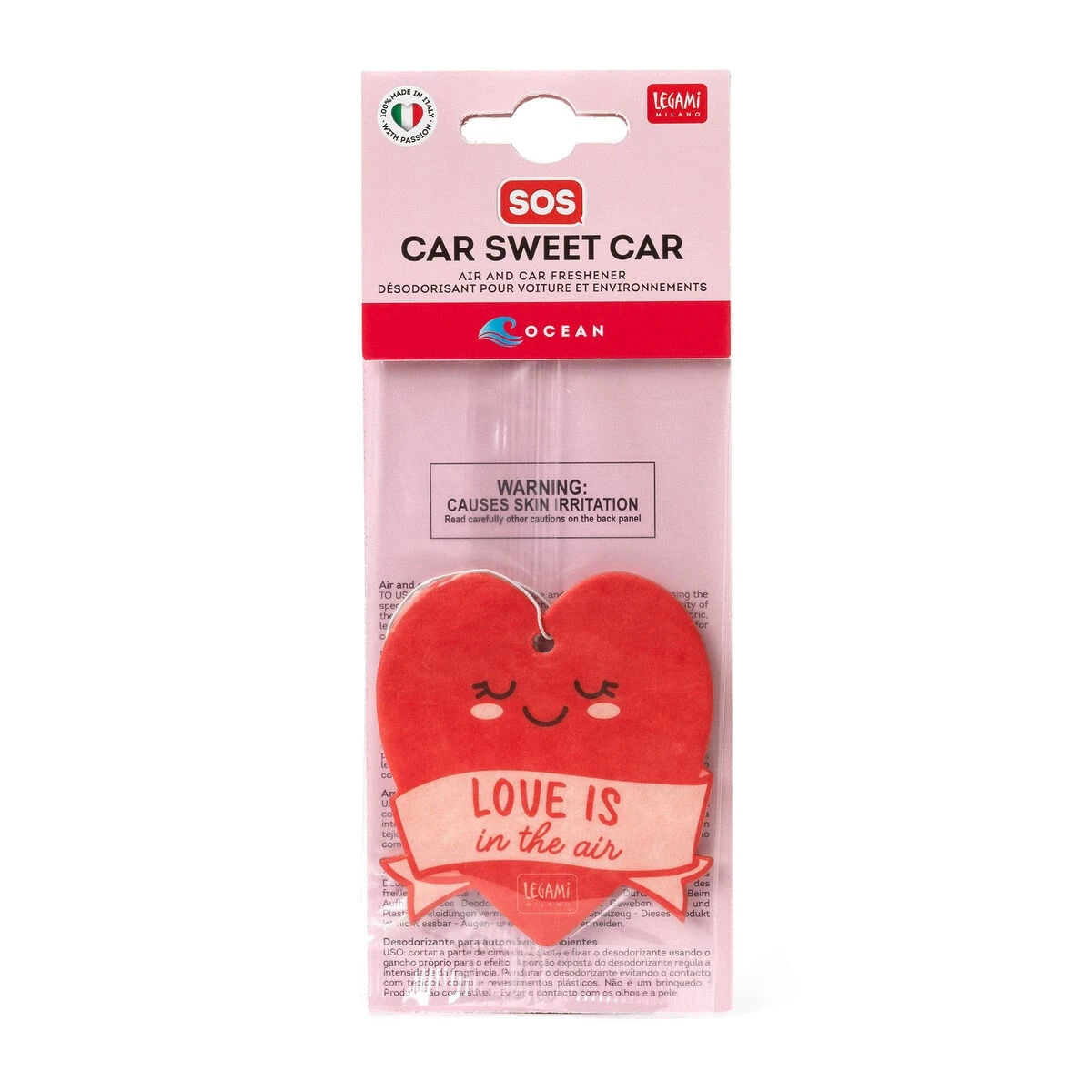 Legami - Car Air Freshener - Heart - SOS Car My Sweet Car