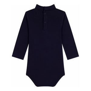 Petit Bateau - Organic Cotton Turtleneck Bodysuit | Night Blue