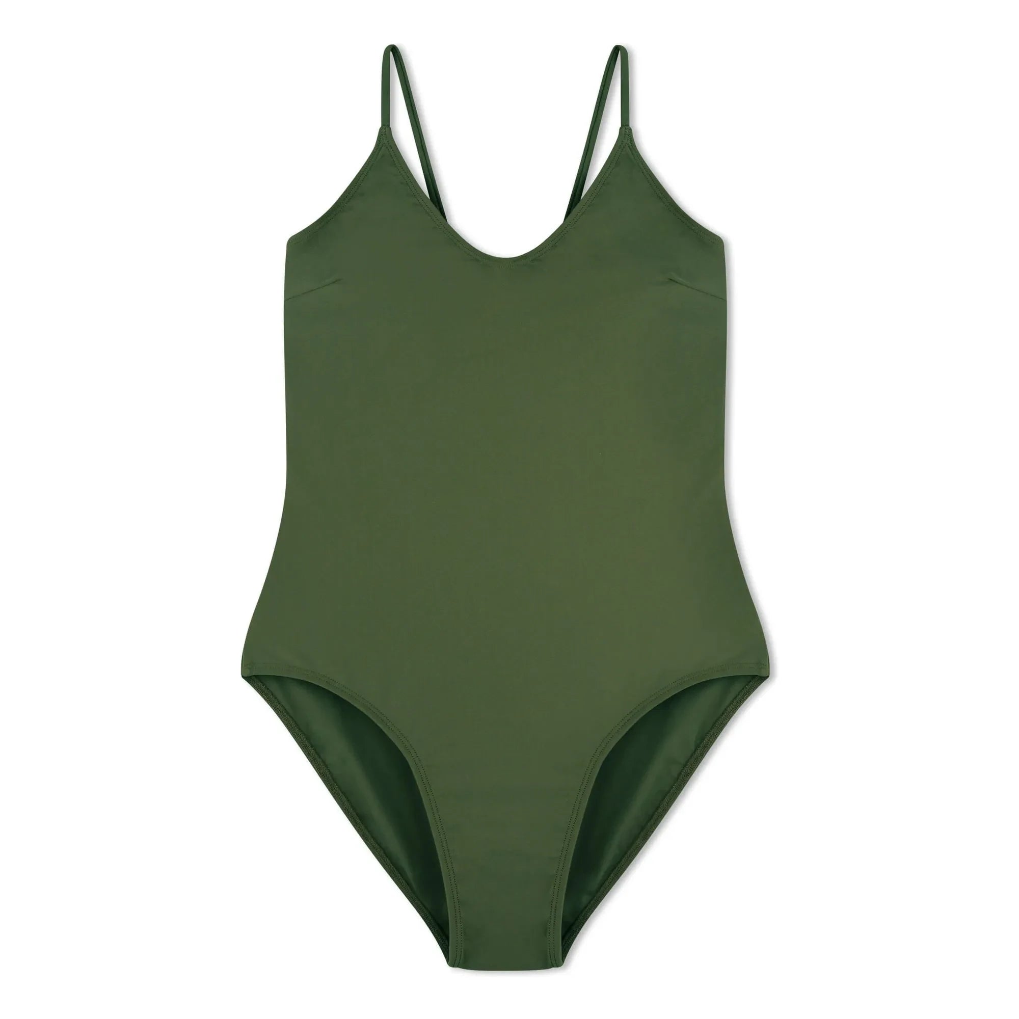 Matona - 1-piece V-neck jersey Recycled fibres | Chrome green