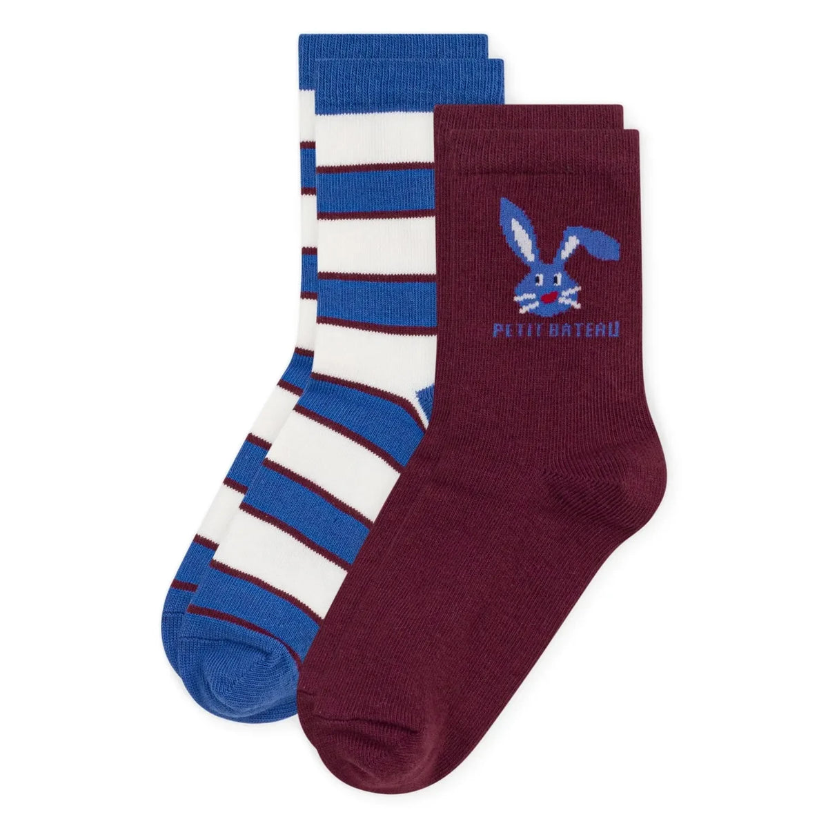 Petit Bateau - 2 Pairs Rabbit Socks | Blue