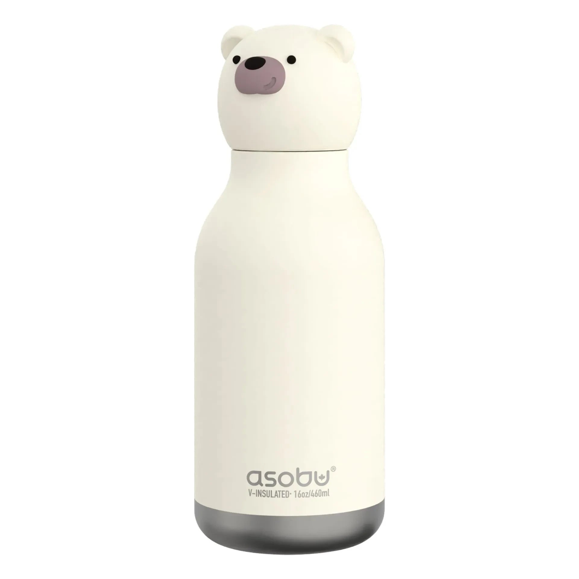 Asobu - White Bear Stainless Steel Water Bottle