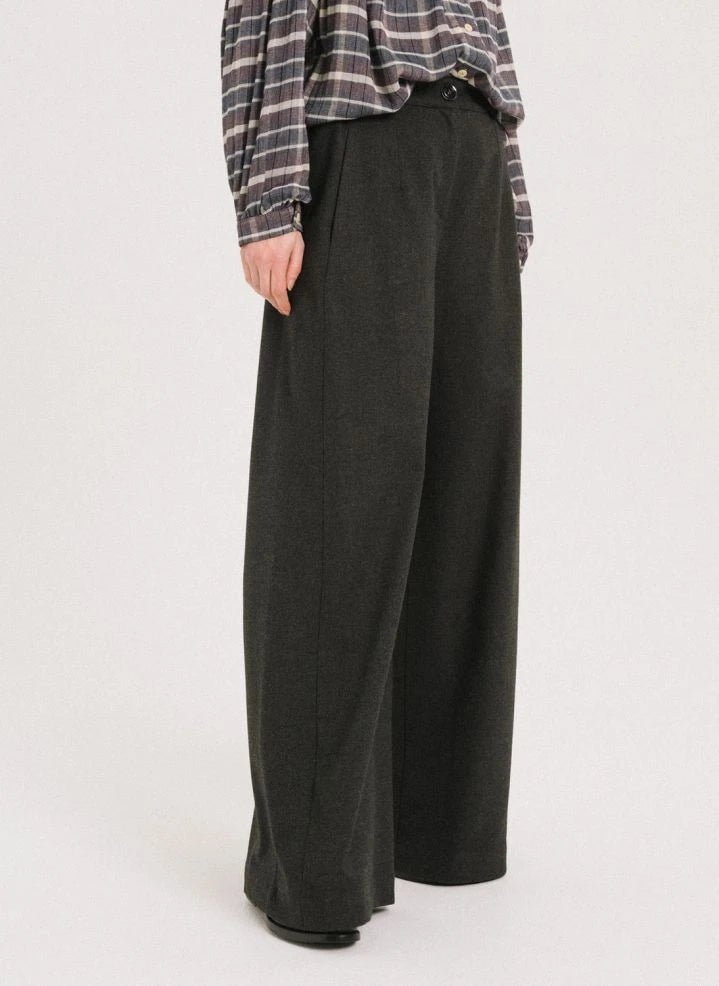 Tinsels - Ejaz Wide-Leg Trousers | Charcoal Gray
