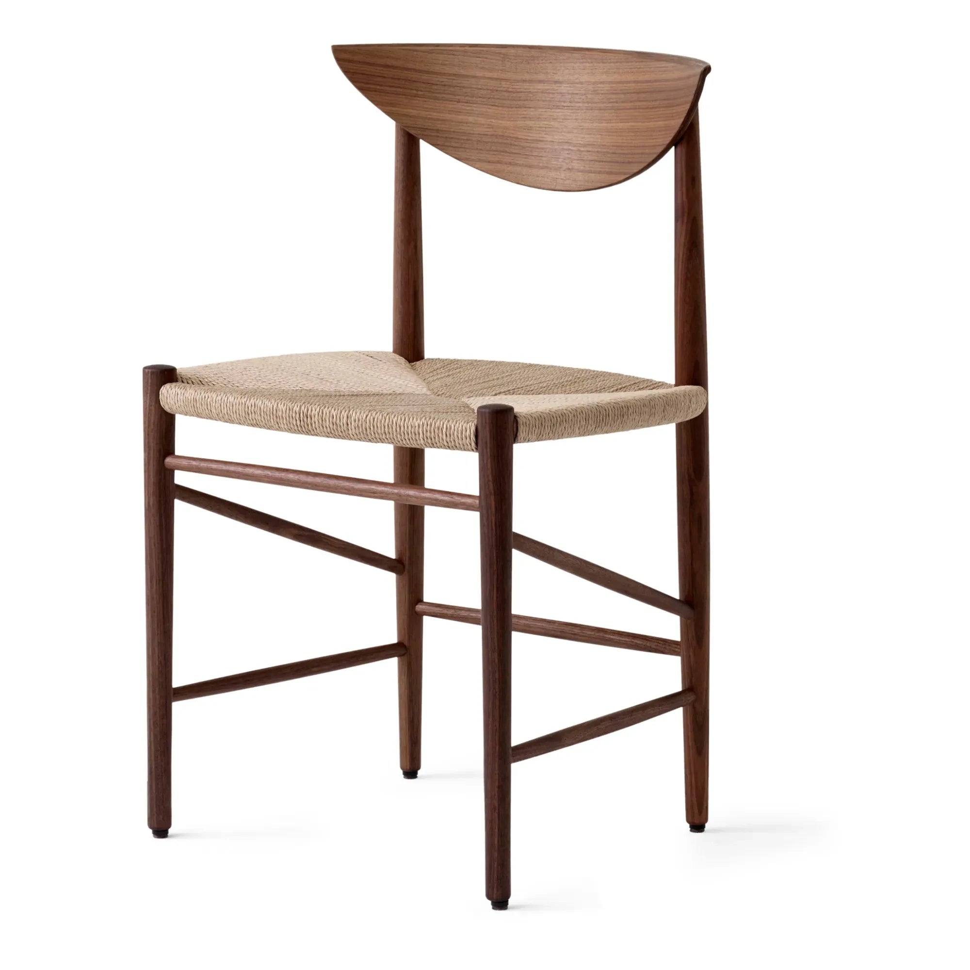 & Tradition - HM3 Carved Wooden Chair | Walnut