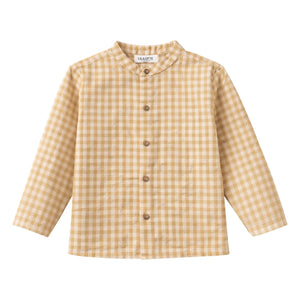Lililotte - Maxence Checked Seersucker Organic Cotton Shirt | Yellow