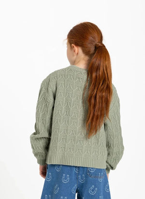 Hundred Pieces - Lacy Merino Wool Sweater | Water Green
