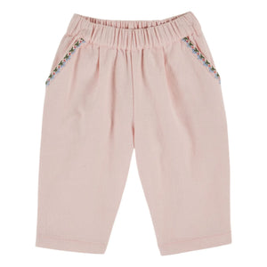 Emile et Ida - Embroidered Pocket Pants | Pink