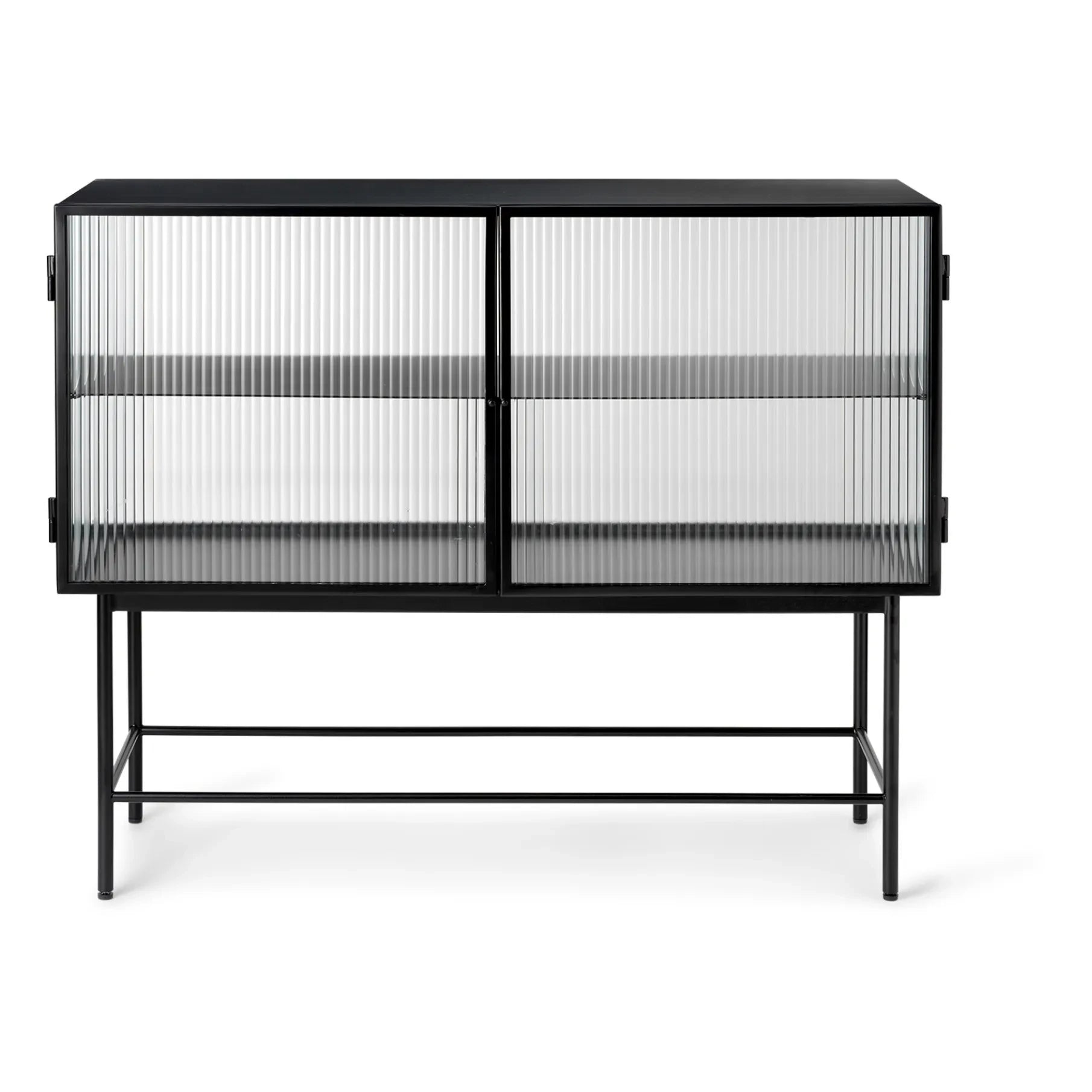 Ferm Living - Haze Striped Glass and Metal Console | Black