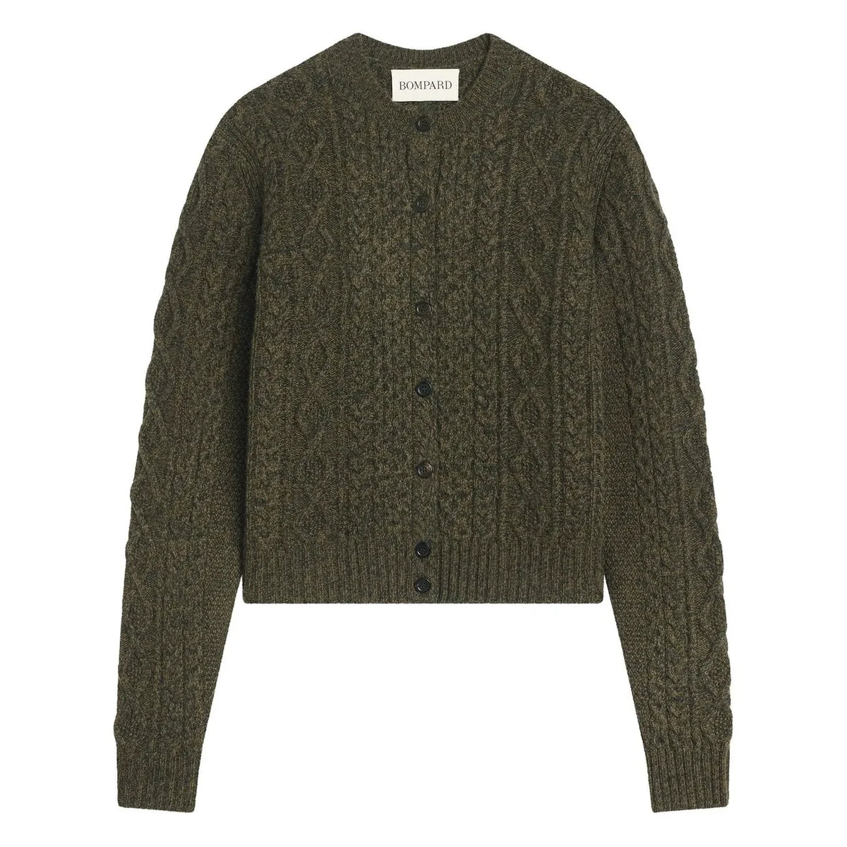 Bompard - Cashmere Cable Knit Cardigan | Olive