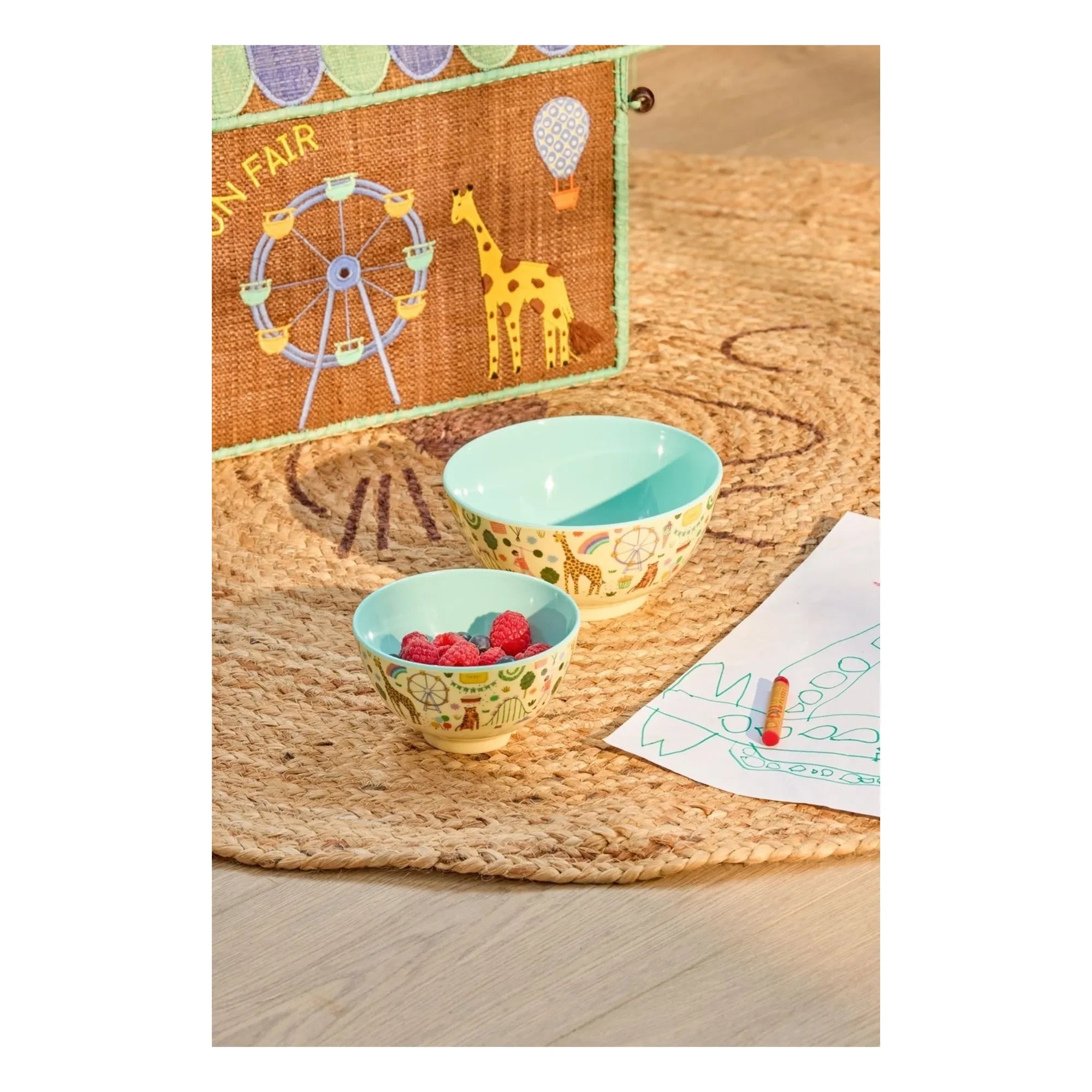 Rice - Fun Fair Melamine Bowl | Blue