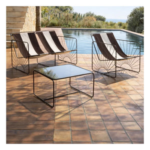 Honoré - Eldorado Coffee Table, Smoked Glass Top | Frosted Brown