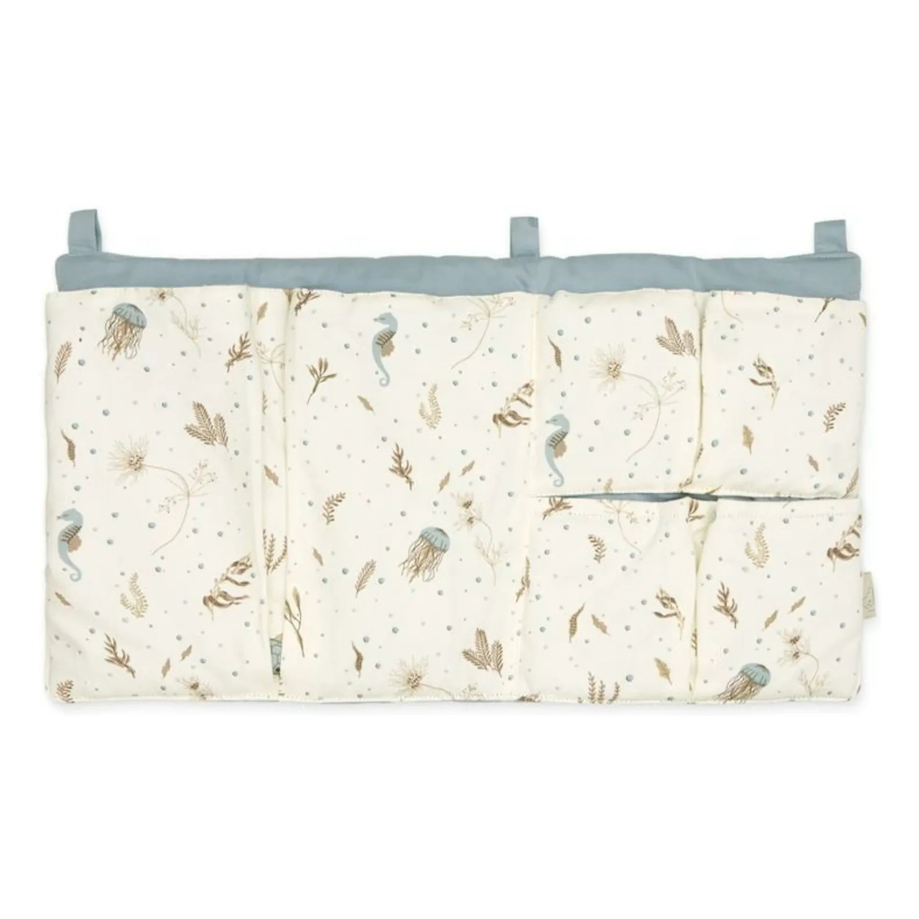 Cam Cam - Sea Garden Crib Pocket | Blue