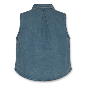 AO76 - Jacky Sleeveless Denim Shirt | Blue