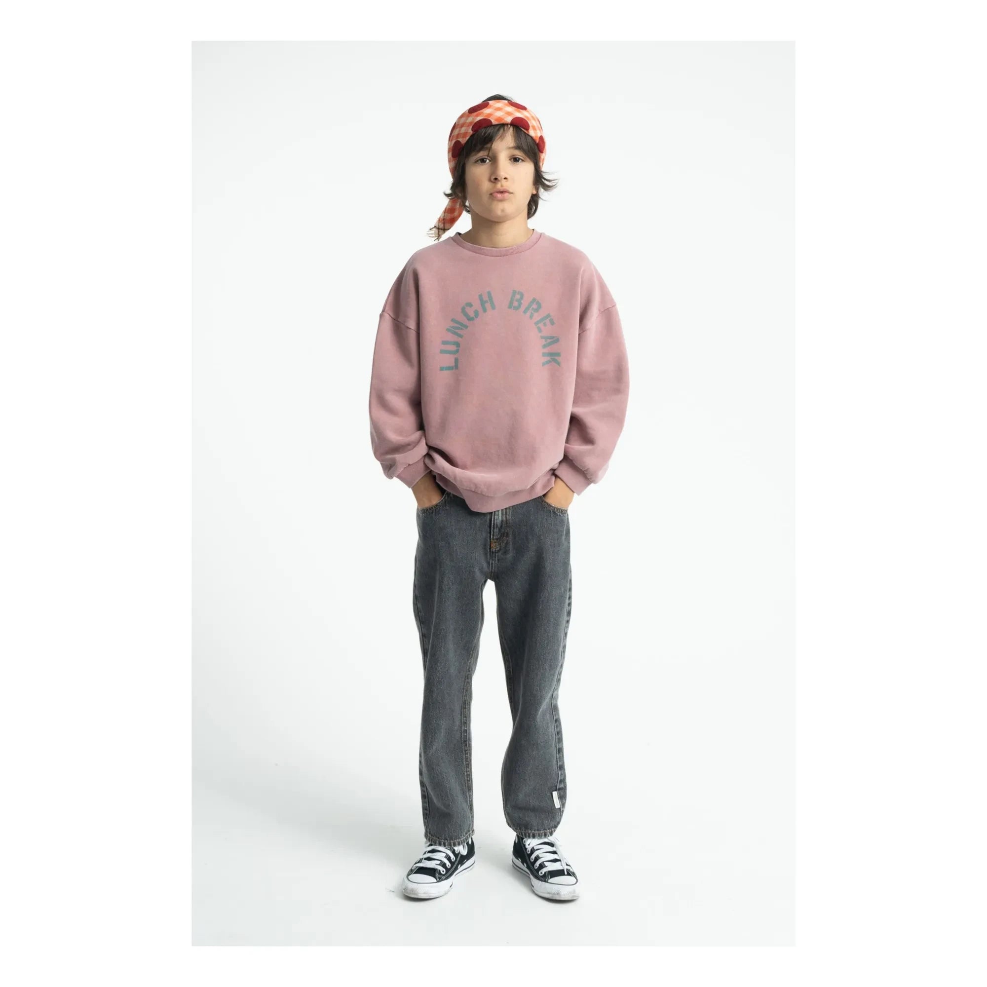 Piupiuchick - Lunch Break organic cotton sweatshirt | Pink