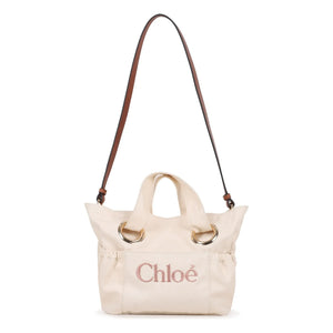 Chloé - Organic Cotton Logo Tote Bag | Chalk