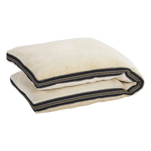 Madam Stoltz - Cotton Velvet Bed | Ivory