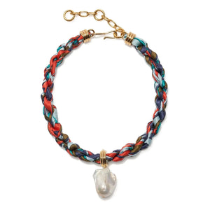 Lizzie Fortunato - Woven necklace | Red