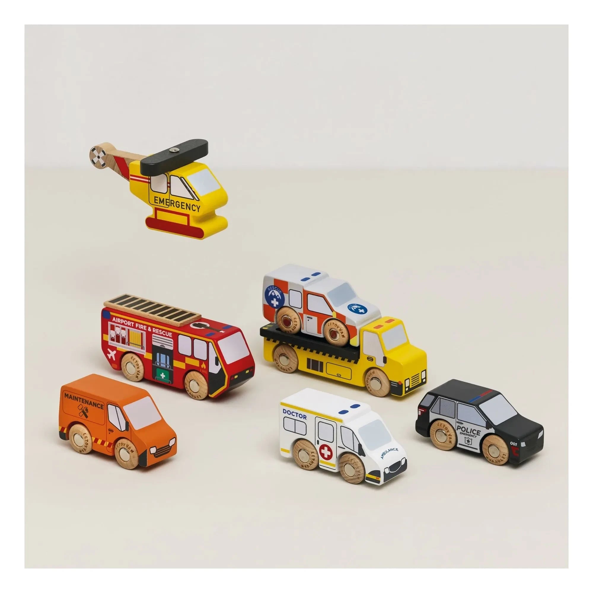 Le Toy Van - Rescue Vehicles - 7-piece Set