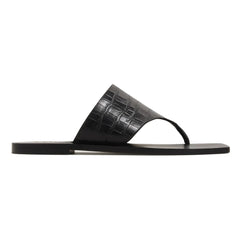 A. Emery - Crocodile Patterned Nose Sandals | Black