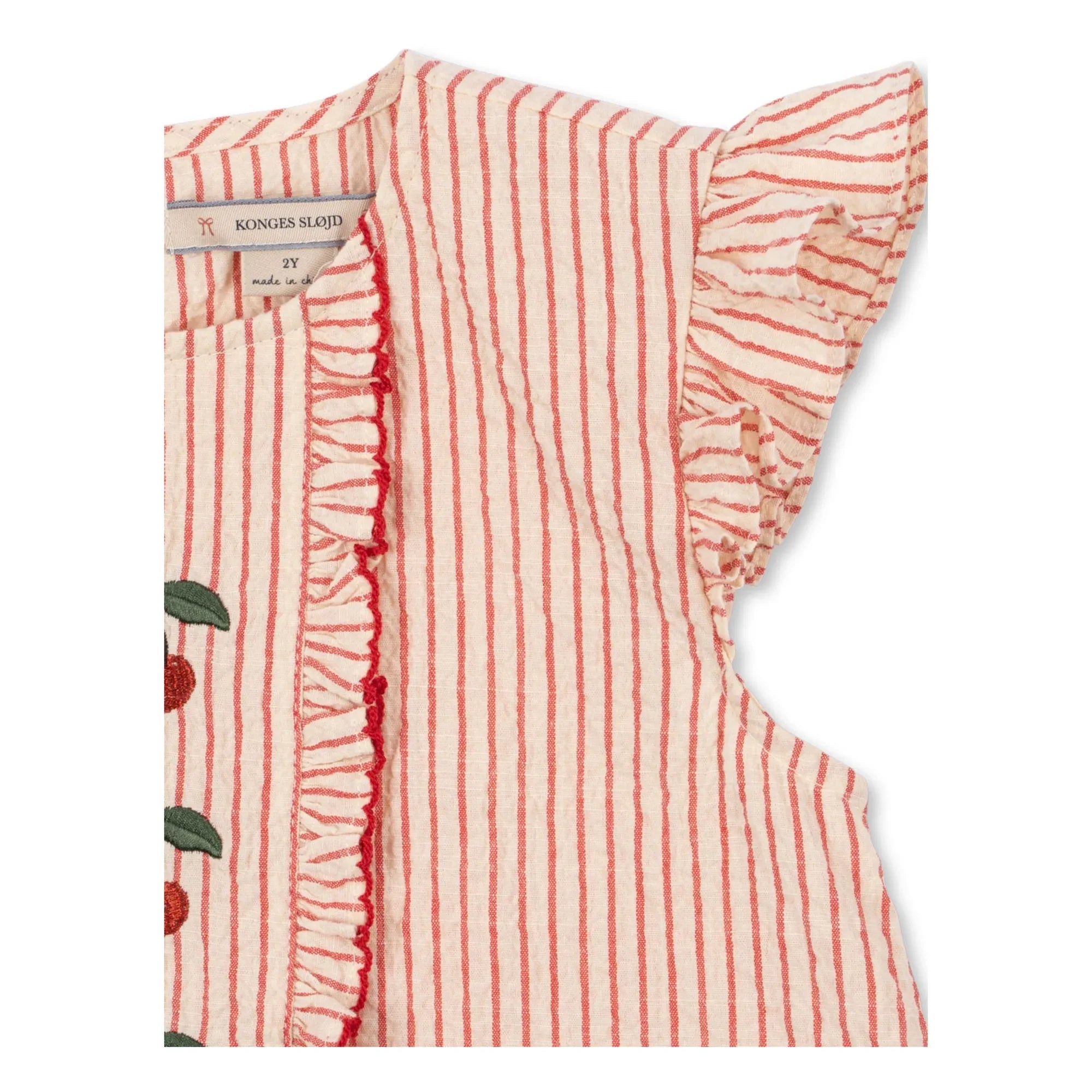 Konges Sløjd - Ellie Striped Organic Cotton Top | Red