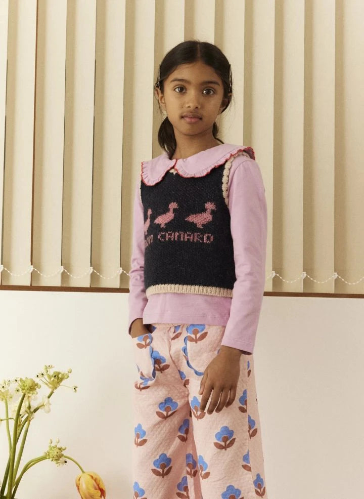 Hello Simone - Pepette Wool, Alpaca and Merino Sleeveless Sweater | Navy