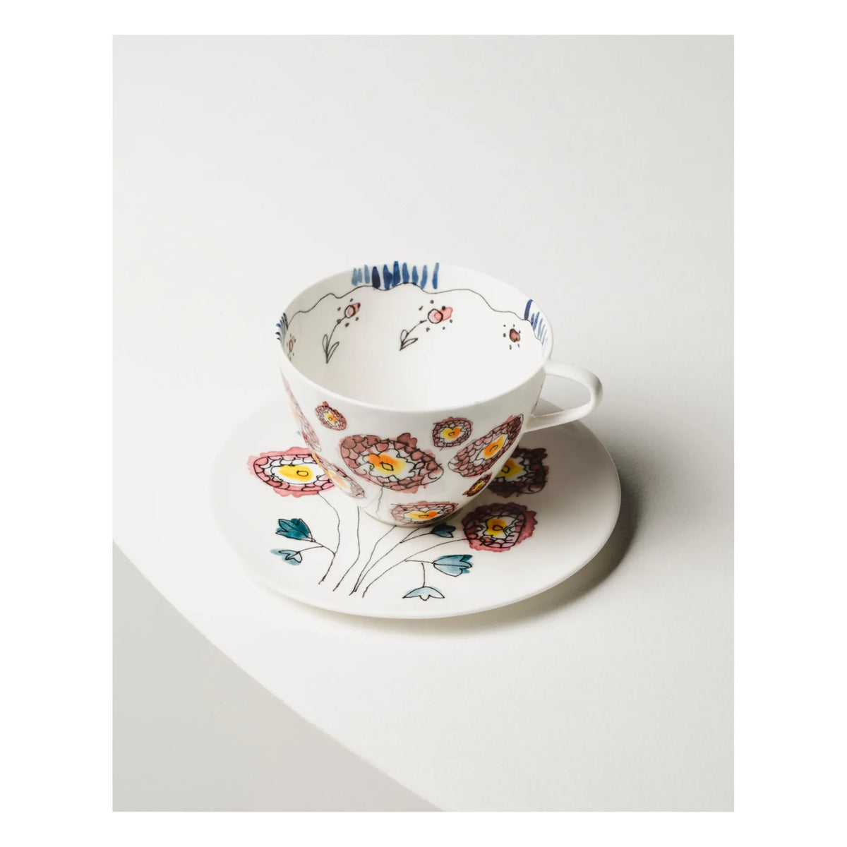 Serax - Coffee Cup and Saucer Anemone, Serax for Marni - Set of 2 | Milk