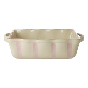 Rice - Striped Ceramic Baking Dish | Pink