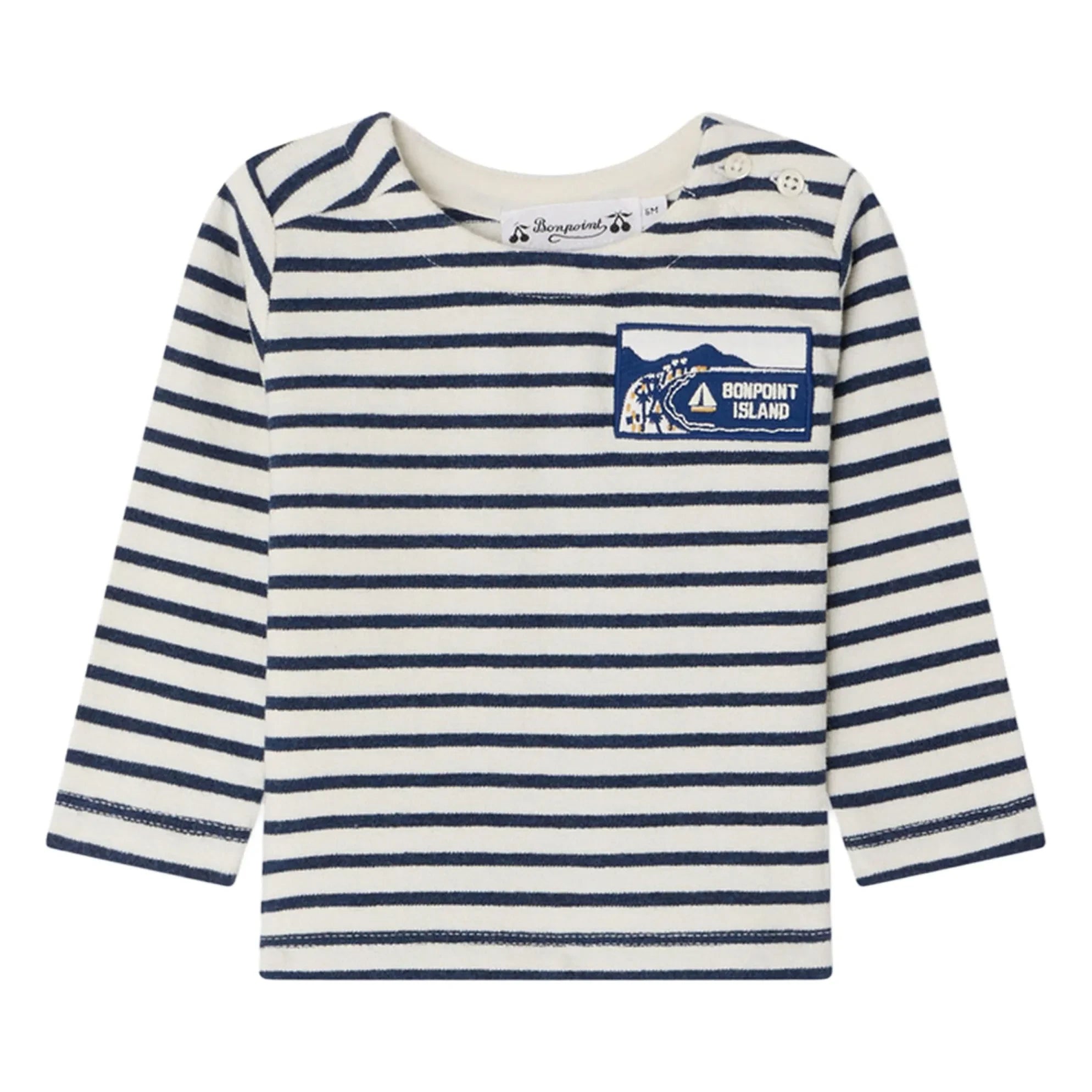 Bonpoint - Organic Cotton Swirl T-shirt | Indigo Blue