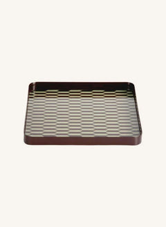 Present Time - Salerno Metal Tray | Chocolate