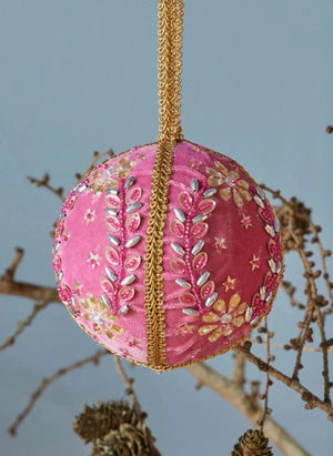 Rice - Velvet Christmas Ornaments - 3-Piece Set | Multicolor