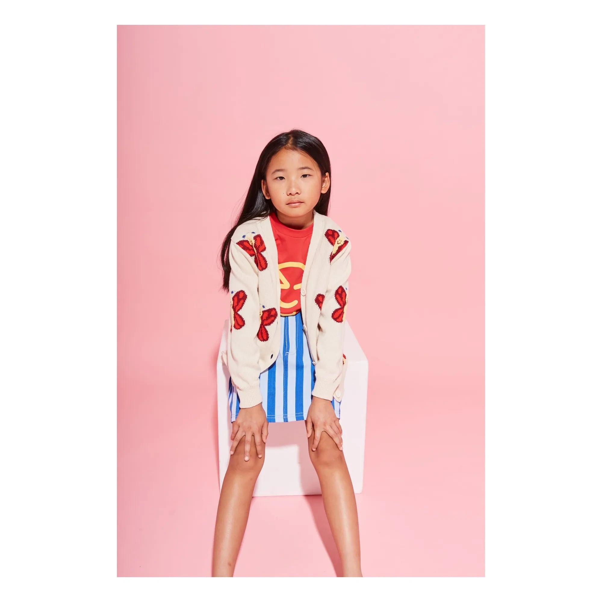 Wynken - Organic cotton butterfly cardigan | Ecru