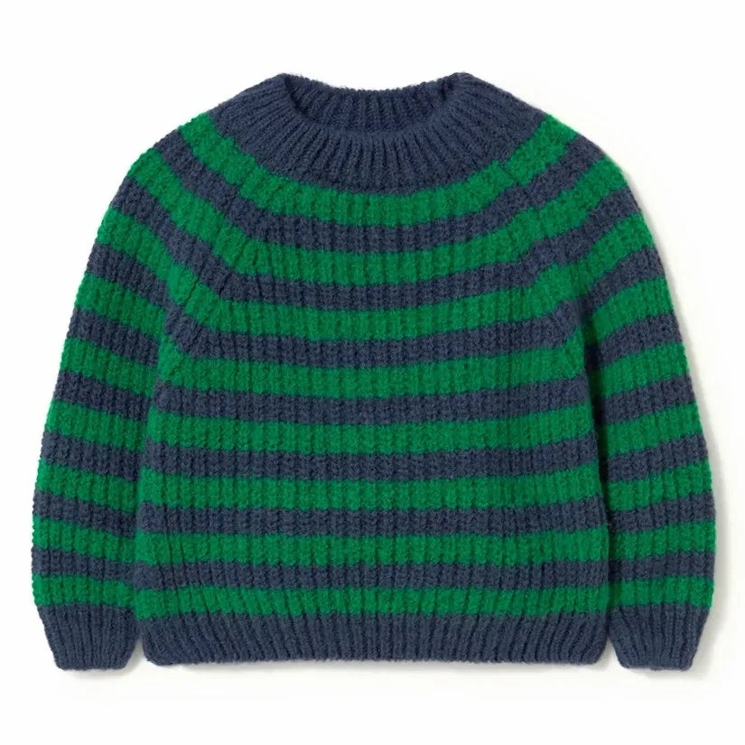 Cozmo - Meadow Green Striped Sweater