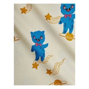 Mini Rodini - Aliens Organic Cotton T-Shirt | Ecru