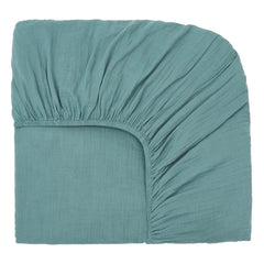 Haomy - Cotton Flannel Fitted Sheet | Blue Stone