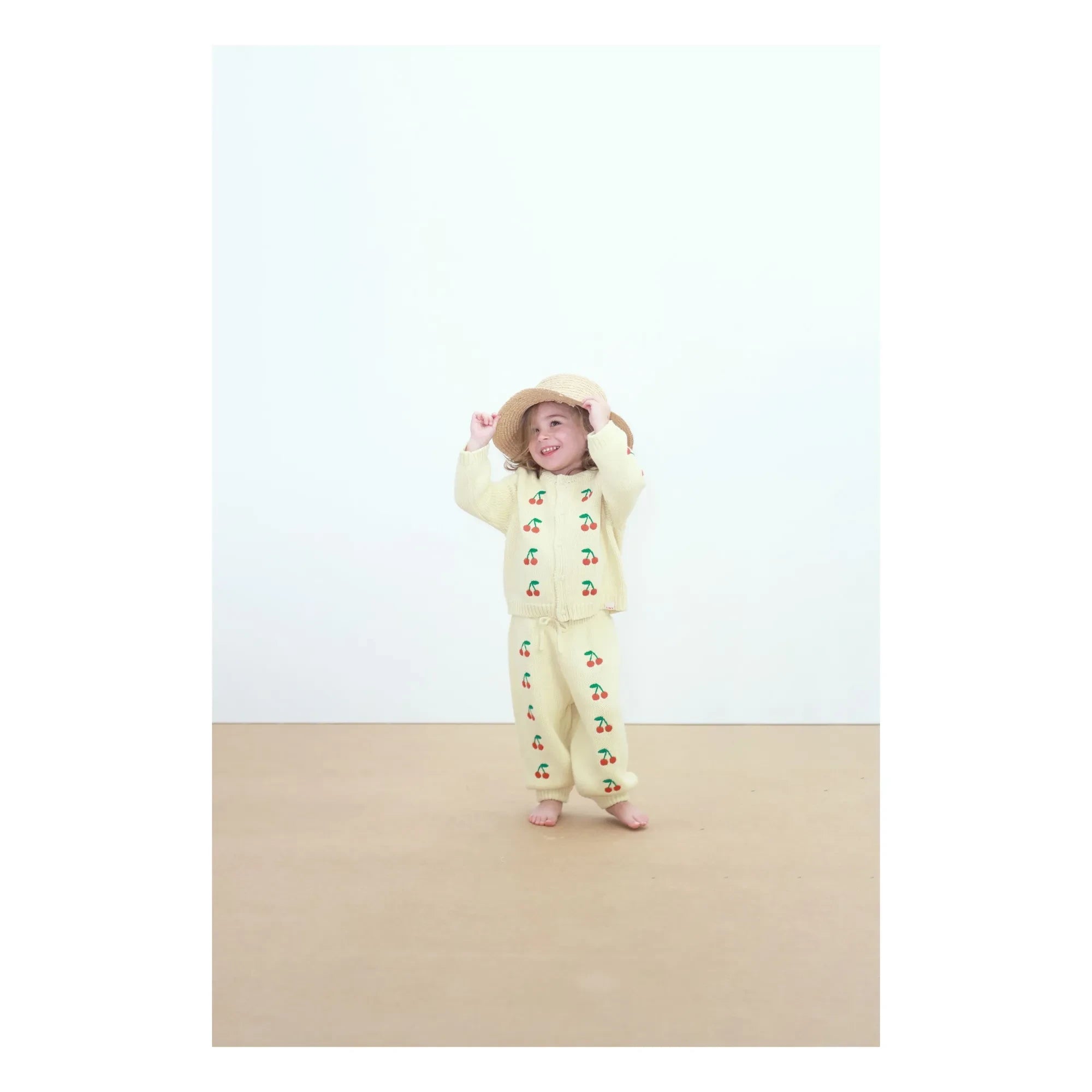 Tinycottons - Cerises Cardigan | Pale Yellow