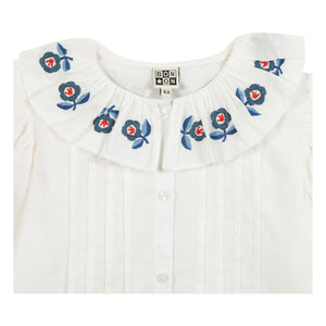 Bonton - Nancy Embroidered Collar Blouse | Ecru