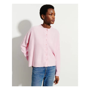 Bompard - Minimalist Oversized Cotton and Cashmere Cardigan | Pink