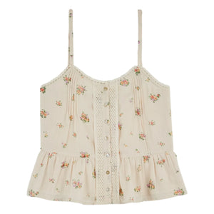 Emile et Ida - Organic Cotton Printed Top | Cream