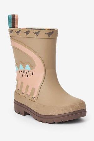 Boy Happy Dinosaur Patterned Rain Boots