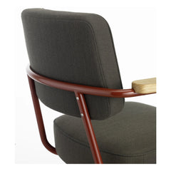 Vitra - Rotating Executive Office Chair, Japanese Red Base - Jean Prouvé | Dark Gray