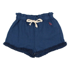 Búho - Organic Cotton Baby Ruffled Shorts | Navy Blue
