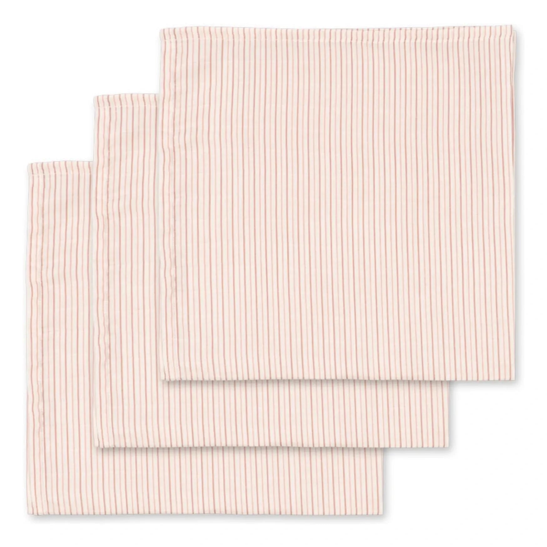 Konges Sløjd - Stipie Organic Cotton Cloths - 3-Pack | Pink