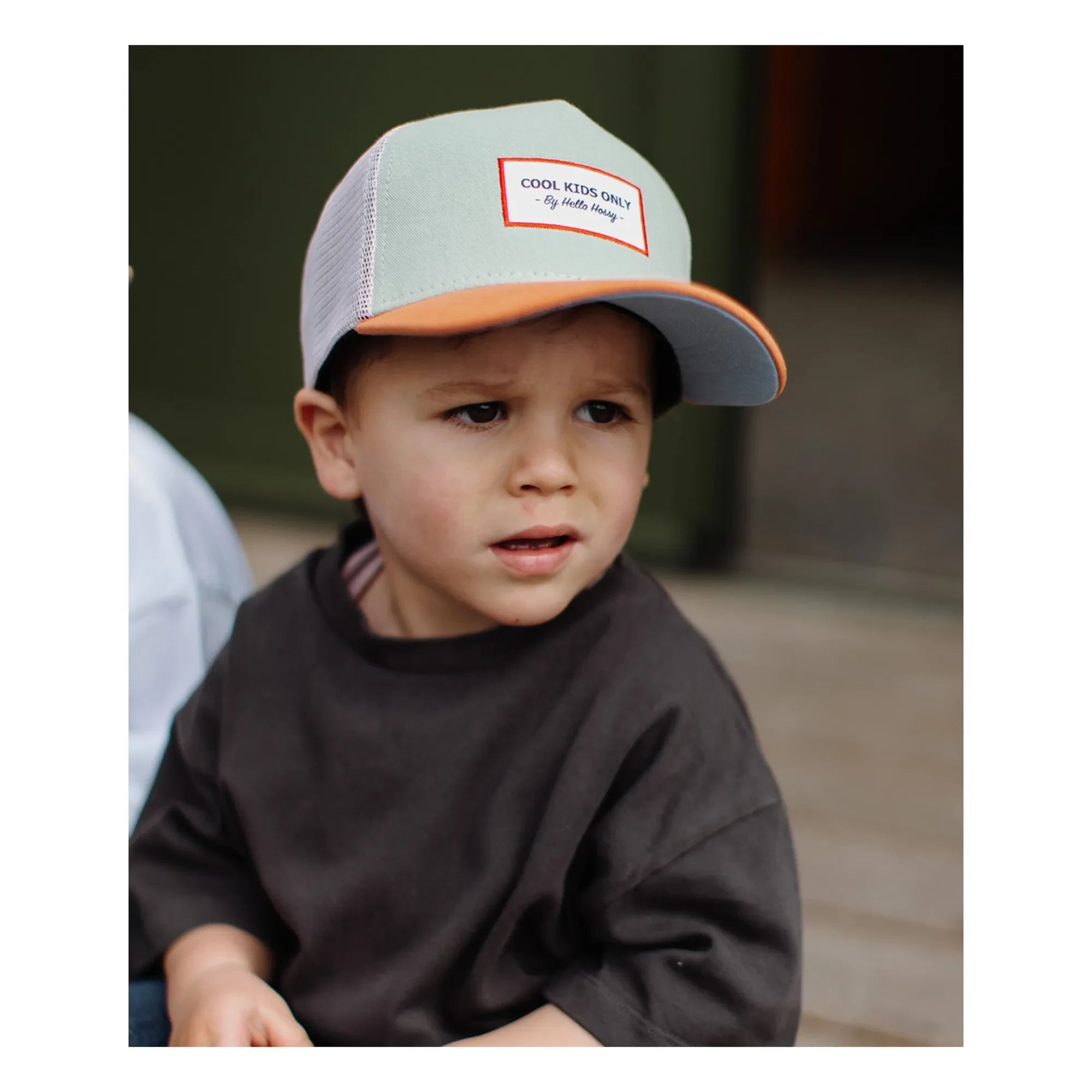 Hello Hossy - Trucker Mini Organic Cotton Curved Brim Cap | Light Green