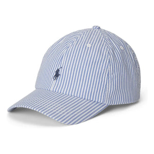 Ralph Lauren - Striped Logo Hat | Blue