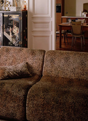 The Socialite Family - Carino Roseanna x The Socialite Family Leopard Pattern Jacquard Velvet Pillow | Leopard