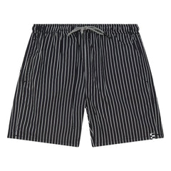Finger in the Nose - Freeboy Striped Swim Shorts | Black