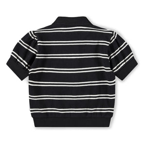 Molo - Raki Striped Organic Cotton Polo Shirt | Black