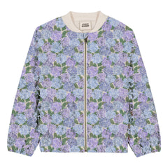 Studio Bohème - Léon Flowers Organic Cotton Bomber Jacket | Purple