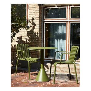Hay - Palissade Cone Table designed by Ronan and Erwan Bouroullec - 65 x 65 cm | Olive green