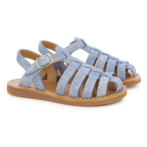 Pom d'Api - Beach-Stitch Dad Sandals | Denim Blue